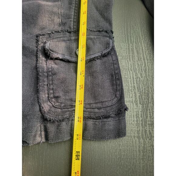 J.Crew 100% Linen Raw Hem Washed Utility Blazer Jacket M Navy Preppy Military - Picture 8 of 8